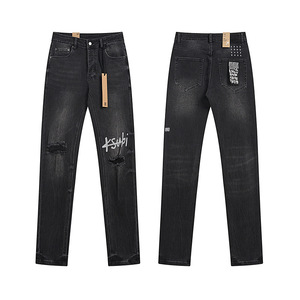 Commerce transfrontalier Europe-Amérique, vente en gros, nouvelle collection printemps/été, jeans stretch slim fit pour couples, style unisexe - Product Image 6