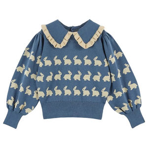 Pull pour enfants en tricot avec motif lapin mignon, nouvelle collection automne-hiver 2026, fabrication sur mesure - Product Image 1