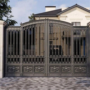 Porte extérieure de jardin Bon <span class=keywords><strong>prix</strong></span> Villa <span class=keywords><strong>Entrée</strong></span> Maison Porte principale Designs Porte en fer forgé de haute qualité - Product Image 6