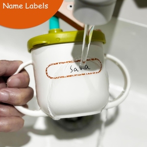 Étiquettes personnalisées pour biberons d'enfants imperméables à l'eau étiquettes nominatives impression découpée PP vinyle mur de voiture dessin animé logo décoratif autocollants - Product Image 1