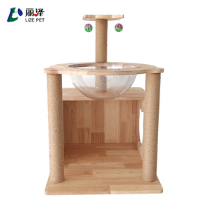 LIZE PET 2025 Lussuoso Tiragraffi per <span class=keywords><strong>Gatti</strong></span> in Legno Massello a 3 Livelli, Ecologico e Resistente, Struttura per Arrampicata in Cartone - Product Image 6