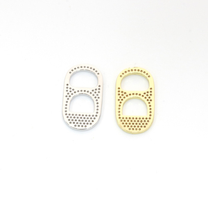 18k Gold Plated Zircon Soda Pull Tab <strong>Charm</strong> <strong>Pig</strong> Nose <strong>Charm</strong> Pendants for Jewelry Accessory - Product Image 6