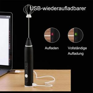 Mousseur à lait électrique sans fil 1 pièce avec chargement USB, mini-mélangeur portatif pour café, cappuccino, crème, 3 vitesses - Product Image 6