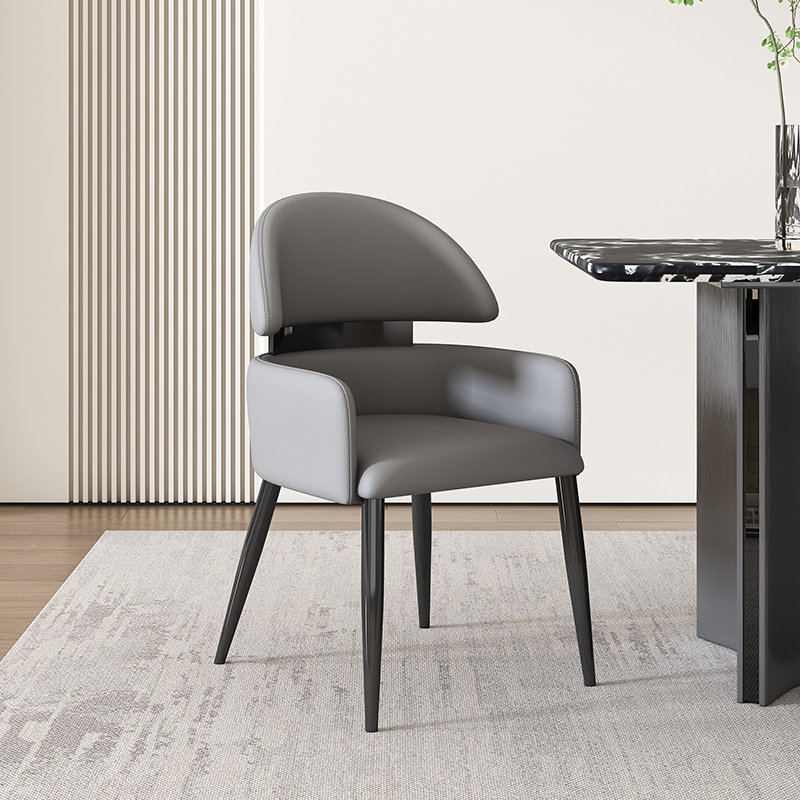 Italian dining chair-dark gray