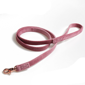 Amigo Phổ Biến Thả Pet Dog Collar Leash Handmade Nhung Vải Nhiều Màu Sắc Điều Chỉnh Rose Gold Kim Loại Dog Collars Trong Số Lượng Lớn - Product Image 4