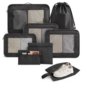 Ensemble de cubes de rangement de voyage personnalisés en polyester léger et imperméable avec sac à linge - Product Image 2