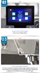 Bomba rotativa importada todo en 1, máquina de café de espuma de leche Latte, Espresso, 9Bar, doble grupo, 3 - Product Image 4