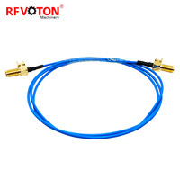 Kabel Koaksial SMA Female PCB Sudut Kanan ke SMA Female PCB RG402 Berkualitas Tinggi Presisi, Perakitan Kabel DC-18GHz VSWR Rendah