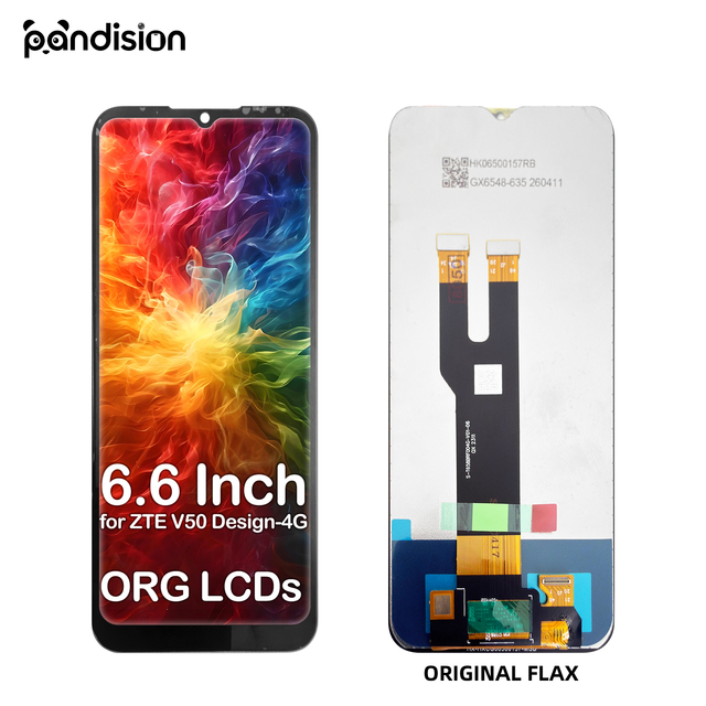 6.6" ORG for V50 Design-4G LCD Touch Screen Digitizer Assembly for Mobile Phone 1 Year Warranty Pandision Brand