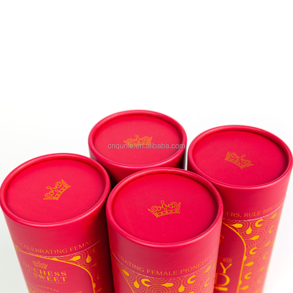 recyclable cylinder package box for candle black candle packaging boxes with silver stamping