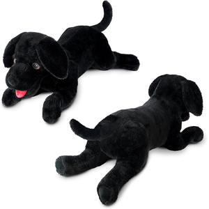 C002 Peluche de Perro, Juguete de Peluche Realista, Regalos para Niños, Venta al por Mayor, Peluche Gigante, Certificado CPC y CE, Labrador Negro - Product Image 3