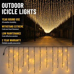 Warm White Twinkle LED Fairy String <b>Lights</b> Plastic IP44 Waterproof Large Outdoor Festival Holiday Commercial Decoration - Product Image 2