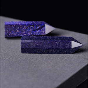 للبيع بالجملة موشور حجر ذهبي أزرق مصقول عالي الجودة للديكور المنزلي - Product Image 3