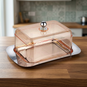 Rectangular <b>Clear</b> stainless steel tray Food Storage <b>Container</b> with Lid and Stainless Steel Tray for Kitchen - Product Image 6