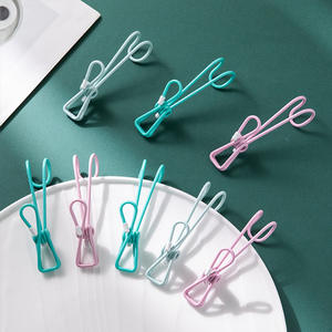 Pince <span class=keywords><strong>à</strong></span> crochet multifonctionnelle <span class=keywords><strong>à</strong></span> double niveau Pince <span class=keywords><strong>à</strong></span> <span class=keywords><strong>linge</strong></span> enduite de plastique Portable Papeterie photo et voyage Grande pince de camping - Product Image 4