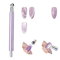Stylo magnétique professionnel double face amovible pour ongles avec technologie UV/LED, design portable et mini pour salon et usage personnel