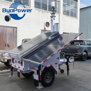 Năng lượng mặt trời ánh sáng cao mast tháp năng lượng mặt trời điện ba trục Trailer với máy phát điện diesel - Product Image 4