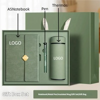 Coffret Cadeau d'Entreprise 3-en-1 Personnalisé 2026 avec Stylo, Tasse Thermos en Acier Inoxydable et Carnet – MOQ 50 Sets – Idéal pour Cadeaux d'Entreprise