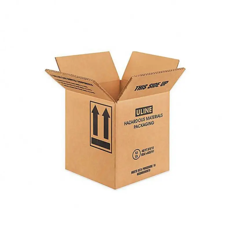 Caja de embalaje de cartón corrugado, contenedor superior