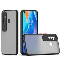 Coque de téléphone portable pour Tecno Spark7 Pro, design tendance, finition mate fumée, translucide, en TPU souple et PC rigide, antichoc