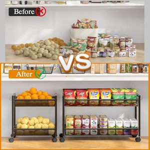 Multifunction <b>Storage</b> <b>Cart</b> Carbon Steel Rectangle Kitchen Living Room Neatening <b>Storage</b> Rack - Product Image 4