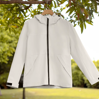Endurance Shield Jaket Pelindung Cuaca Tahan Air dengan Ritsleting Penuh untuk Latihan Atletik