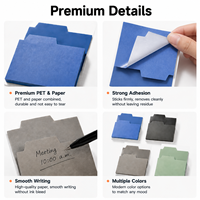 Bloc de Notas Adhesivas de PET y Papel, Notas para Archivador, Fuerte Adhesión, Escritura Nítida, Múltiples Colores para Oficina