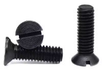 Vis à tête cylindrique fendue en acier noir de grade 4.8 M4 M5 M6 personnalisées en usine, vis pour bois