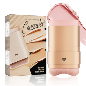 Corrector de Doble Punta con Brocha Integrada, Cobertura Total, Corrector Facial Resistente al Agua, Corrector de Tono de Piel Natural, Cosmético - Product Image 6