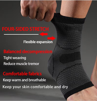 Soutien de cheville en tricot élastique de protection respirante en nylon unisexe