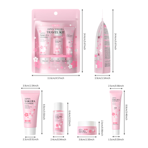 LAIKOU Japan Sakura Travel Kit Moisturizing Whitening Facial <b>Serum</b> Cream Shrink Pores Oil Control Nicotinamide Skin Care <b>Face</b> - Product Image 2