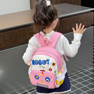Custom New Kindergarten Baby <b>Backpack</b> Cartoon Cute Robot <b>Backpack</b> for Boys Girls Children Daypack - Product Image 6