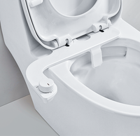 Bidet WC vertical moderne pas cher à double buse rétractable autonettoyant, pulvérisation mécanique, sans électricité, OEM/ODM, à poser au sol