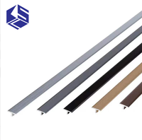 Strip dekorasi latar belakang logam campuran aluminium, pelapis lantai bentuk T