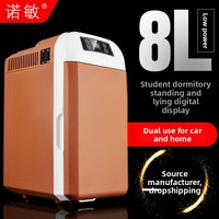 Mini réfrigérateur à double usage froid et chaud intégré vertical et horizontal de 8L pour la voiture et la maison