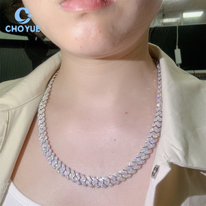 Cadena Cubana de Plata de Ley 925 con Diamantes Moissanite VVS de 10 mm, Estilo Hip Hop, Joyería Fina - Product Image 5