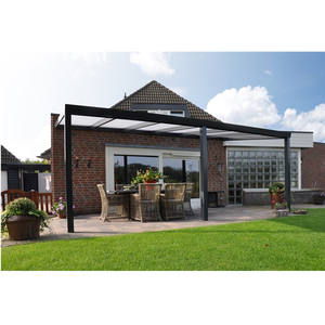 Auvent incliné au mur Pergola terrasse <span class=keywords><strong>toit</strong></span> pour abri d'auto Parking de voiture - Product Image 3