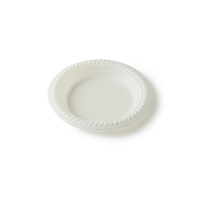 Assiettes rectangulaires blanches biodégradables et réutilisables en amidon de maïs, 9-10 pouces, pour le camping et les voyages