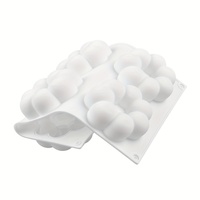 Moule en silicone 6 cavités motif floral pour gâteaux mousse, ensemble d'ustensiles de cuisson pour desserts, pâtisseries, bougies, outils de pâtisserie pour la cuisine et les fêtes