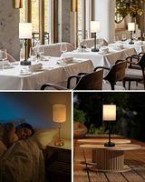 TSINYE Lampe de table rechargeable de haute qualité pour les restaurants Lampe de table usb Lampe de table rechargeable en tissu