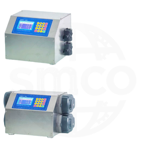 เครื่องบรรจุของเหลวอัตโนมัติขนาดเล็กแบบสี่หัวพร้อมสายพานลำเลียง - Product Image 4