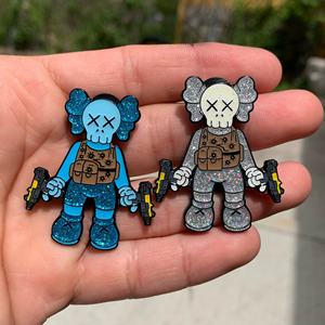 Hoge kwaliteit baseball anime pet-speld en petclip, op maat gemaakte Mexicaanse charms, metalen geanimeerde pistool emaille pet-speld - Product Image 5