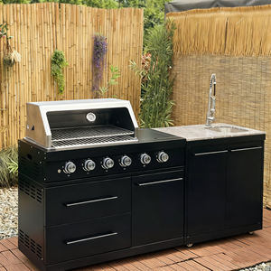 Außen schrank Dual Fuel (Gas & Charcoal) Grill, 304 Edelstahl-Außen ofen, Premium Euro-American Villa Prep Station - Product Image 2