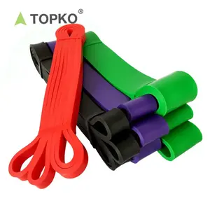 TOPKO Gym Fitness High Quality Stretch Resistance Band Pull-up Yoga Bands Resistance Belt Loop Exercise Resistance Bands