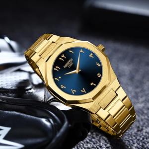 Drioshipping Wristwatch Manufacturers OEM Stainless Steel <b>Watches</b> Fashion Luxury Men Arabic Numbers Dial <b>Watch</b> - Product Image 2