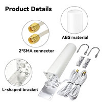 Antenne industrielle 5G LTE MIMO extérieure 12dBi à gain élevé omnidirectionnelle étanche de type barillet pour routeur passerelle CPE IoT marine