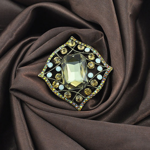 Broche de Flor Retro em Liga com Inlay de Strass para Mulheres, Presente para Casamento e Festa - Product Image 2