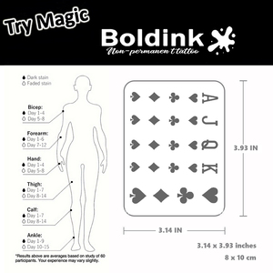 Tatuaje Temporal <span class=keywords><strong>de</strong></span> Tinta Jagua <span class=keywords><strong>de</strong></span> Larga Duración (2 Semanas), Resistente al Agua, Diseño Realista <span class=keywords><strong>de</strong></span> Ases, Damas, Vaquillas y Copas, <span class=keywords><strong>para</strong></span> Brazo o Cuerpo, Personalizado por Boldink - Product Image 5