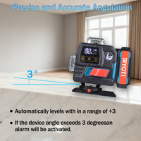 Niveau laser vert 4D professionnel BIYOTI avec certification CE, haute précision, 16 lignes, rotation à 360°, auto-nivelant, alimenté par batterie