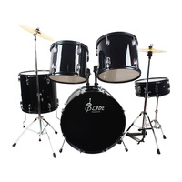 LADE 5 tambours 3 cymbales Batterie de jazz professionnelle classique réglable pour la pratique de la musique pour adultes et enfants